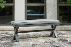 Gray Bench with Cushion, view 5 - 5