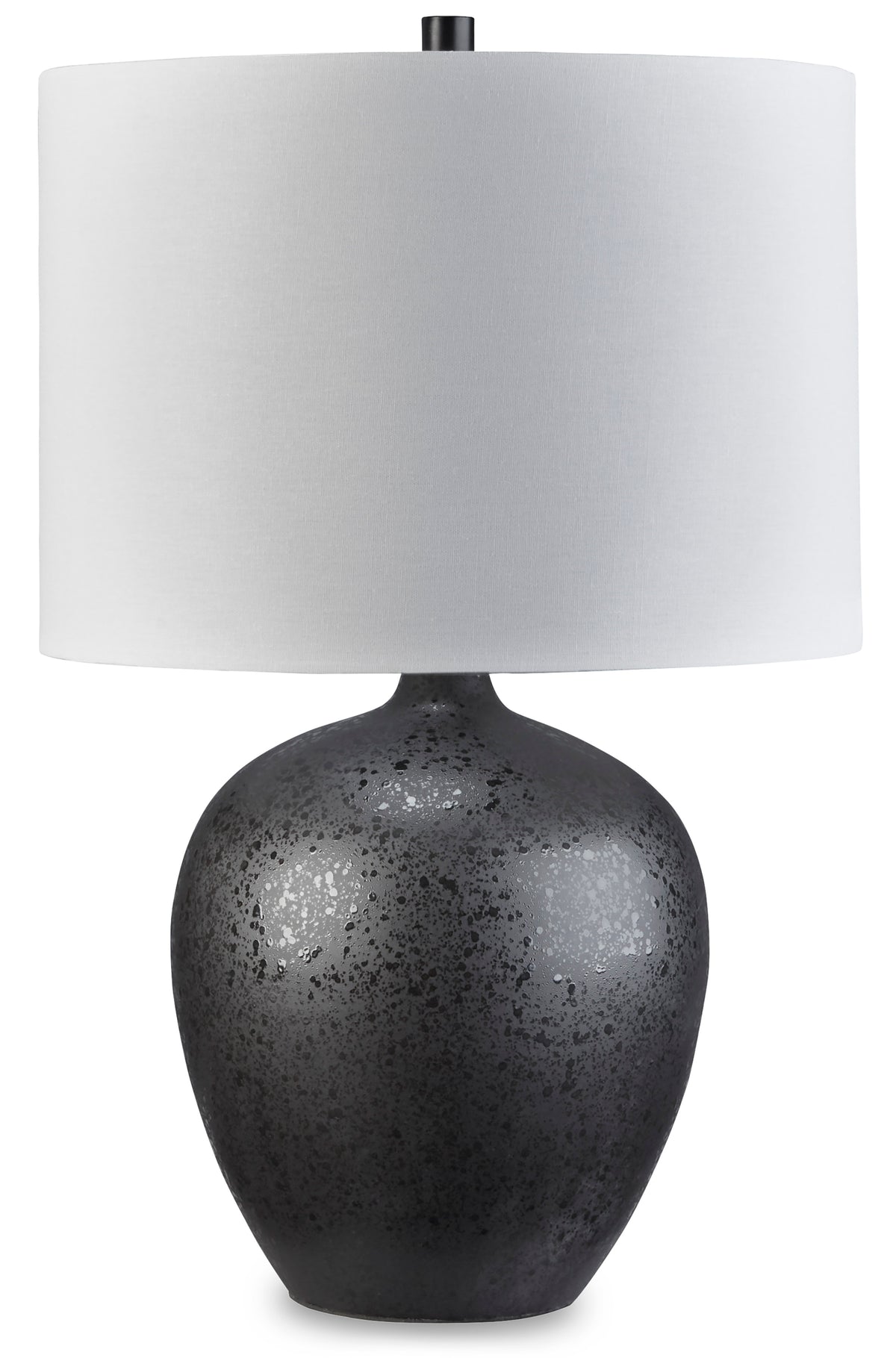 Black table lamp, full product view