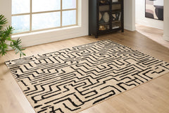 Black/Beige 90" x 114", room view; furniture excluded - 2