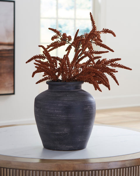Meadie Distressed Terracotta Narrow-Neck Vase