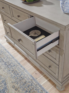 Light Gray, felt-lined top drawer and hidden tray detail - 2