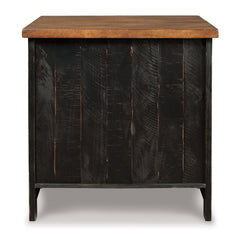 Black/Brown Mesh-Door Cabinet End Table, product view 4 - 4