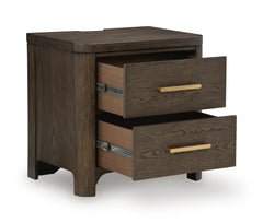 Burnished Brown / Nightstand, drawers open - 2
