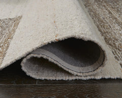 Beige/Brown/Gray 60" x 83.25", rolled rug backing detail - 8