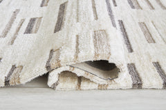 Ivory/Brown/Black 59.25" x 82.75", rolled rug backing detail - 8