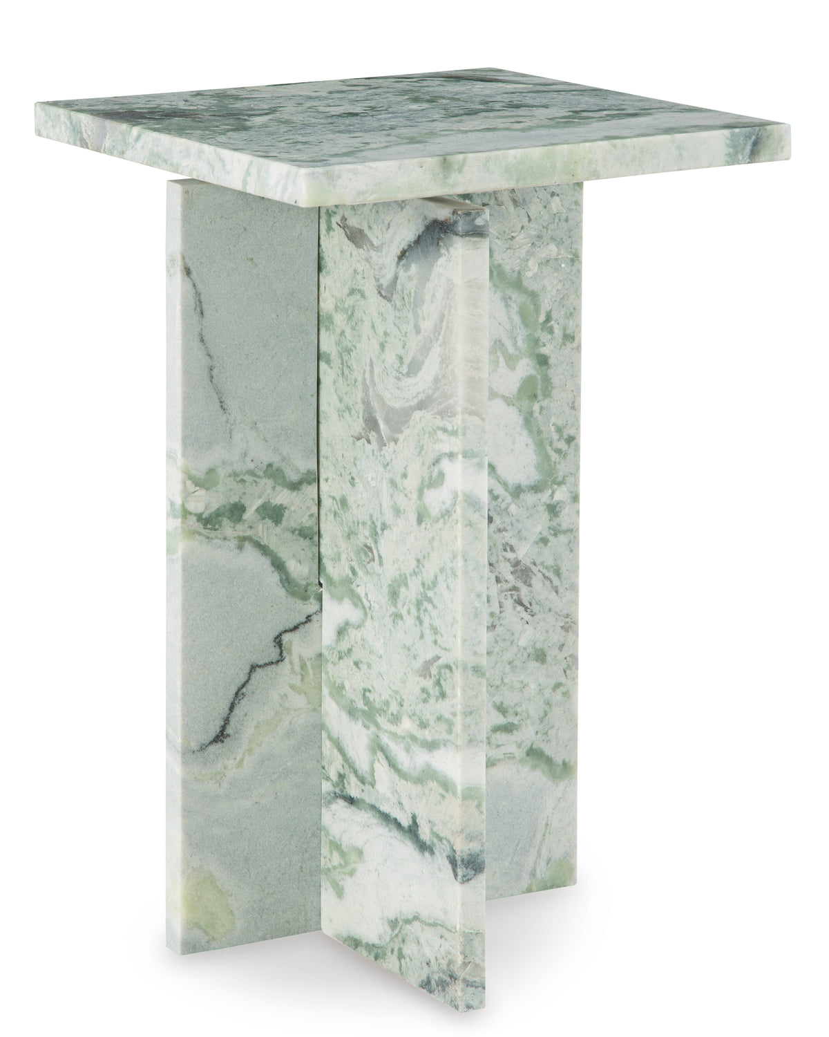White/Green Accent Table, view 1
