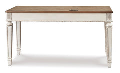 White/Brown Home Office Desk, view 2 - 2