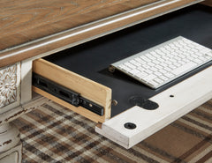 White/Brown Home Office Desk, view 3 - 3