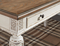 White/Brown Home Office Desk, view 6 - 5