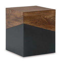 Brown/Gunmetal Trailbend accent table, full product view - 1