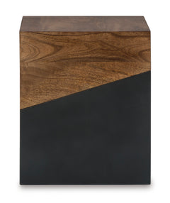 Brown/Gunmetal Trailbend accent table, product view 3 - 3