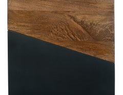 Brown/Gunmetal Trailbend accent table, product view 4 - 4