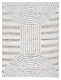 Gray/Cream 63" x 84", complete rug design; representative size - 5