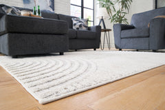 Gray/Cream 63" x 84", pile and edge detail - 7