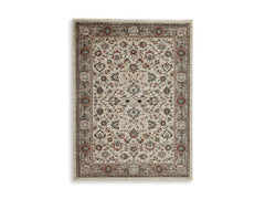 Blue/Brown/Beige 5' x 7', complete rug design; representative size - 5