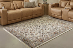 Blue/Brown/Beige 5' x 7', room view; furniture excluded - 6