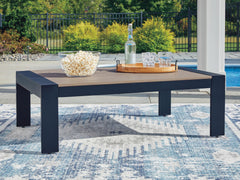 Navy Blue/Driftwood, coffee table in outdoor setting; accessories excluded - 2