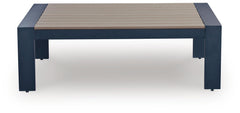 Navy Blue/Driftwood, front coffee table view - 3