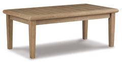 Grayish Brown Rectangular Cocktail Table, full product view - 1
