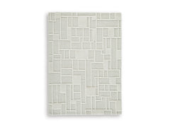 Ivory 60.5" x 83.75", complete rug product view - 5
