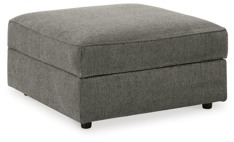Putty Chenille Storage Ottoman with Reversible Tray Top