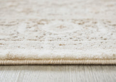 Ivory/Gray/Tan 63" x 86.75", pile and edge detail - 7