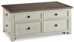Two-tone Four-Drawer Lift-Top Coffee Table, full product view - 1