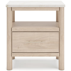 Two-tone, full front view of nightstand - 3
