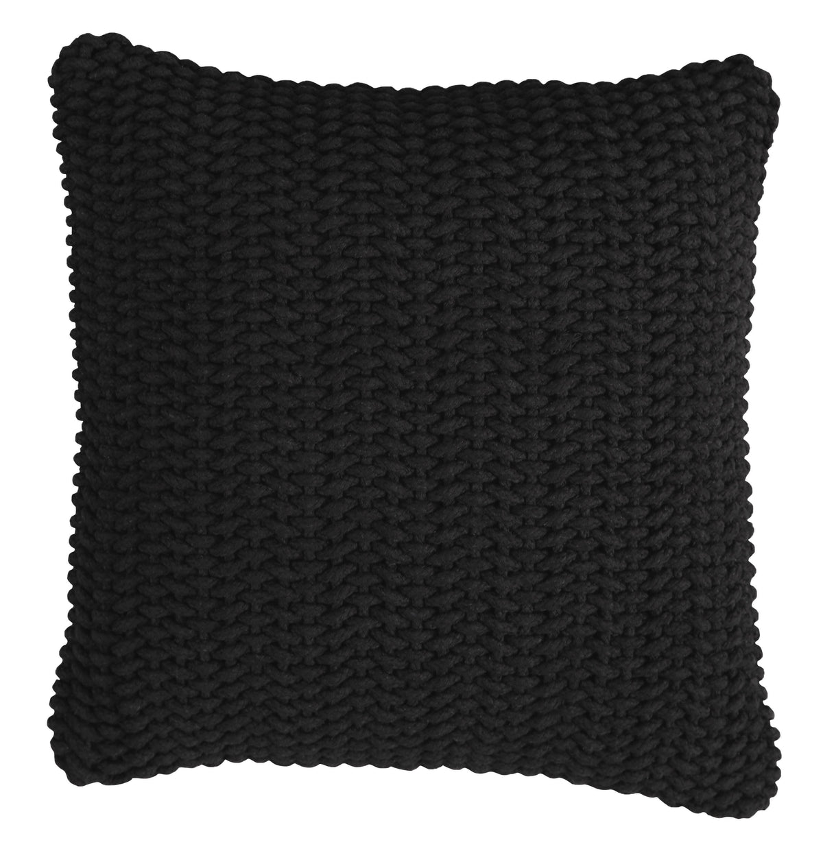 Black / Throw Pillow, complete pillow front