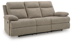 Mocha, full sofa closed angled view - 5