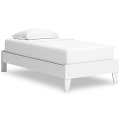 White / Twin, platform bed styled with mattress; mattress and bedding excluded - 7