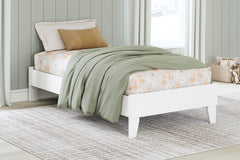 White / Twin, platform bed in room setting; mattress, headboard and accessories excluded - 10