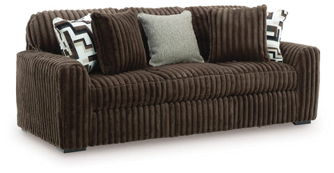 Jumbo Corduroy Sofa in Chocolate, Gunmetal or Onyx
