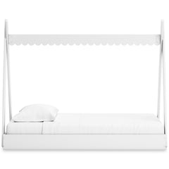 White / Twin, side view; mattress and bedding not included - 9