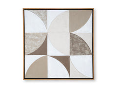 Tan/Taupe/White Wall Art, full product view - 1