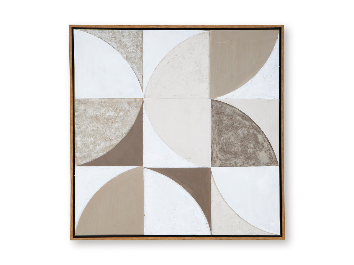 Tan/Taupe/White Wall Art, full product view