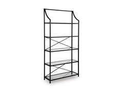 Antique Black Bookcase, complete product view - 1