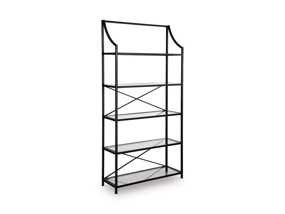 Antique Black Bookcase, complete product view