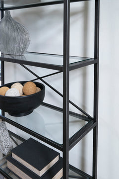Antique Black Bookcase, construction detail - 3