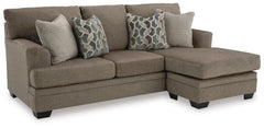 Nutmeg, complete reversible sofa chaise, angled view - 1