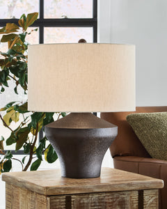 Distressed Brown table lamp, product view 2 - 2