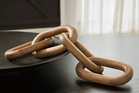 Mardelby Interlocking Wood Chain Sculpture