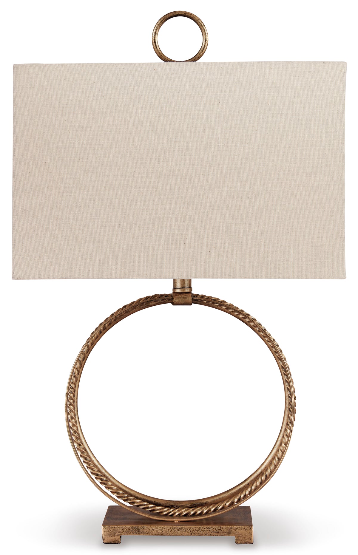 Antique Gold Finish table lamp, full product view