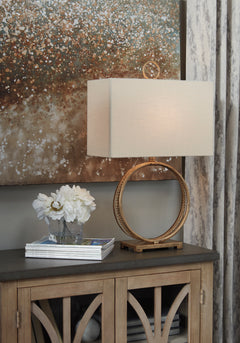 Antique Gold Finish table lamp, product view 2 - 2