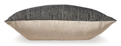 Black/Linen / Throw Pillow, side view - 3