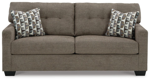 Tufted-Back Sofa in Chocolate or Pebble