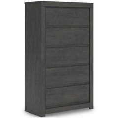 Charcoal / Chest of Drawers, complete product angled view - 1