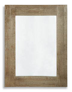Distressed Brown Accent Mirror, view 5 - 4