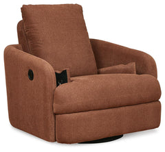 Spice, recliner with bolster pillows removed to show storage - 16