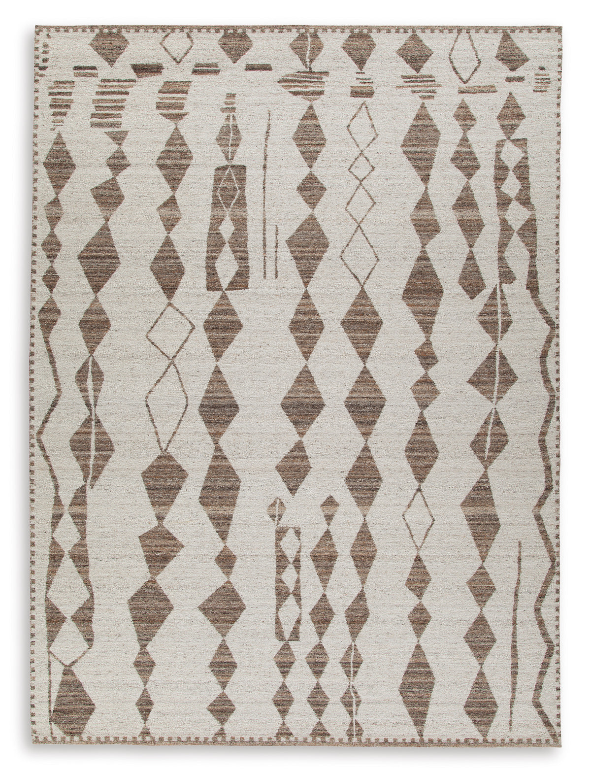 Beige/Brown 121.75" x 168.5", complete rug product view
